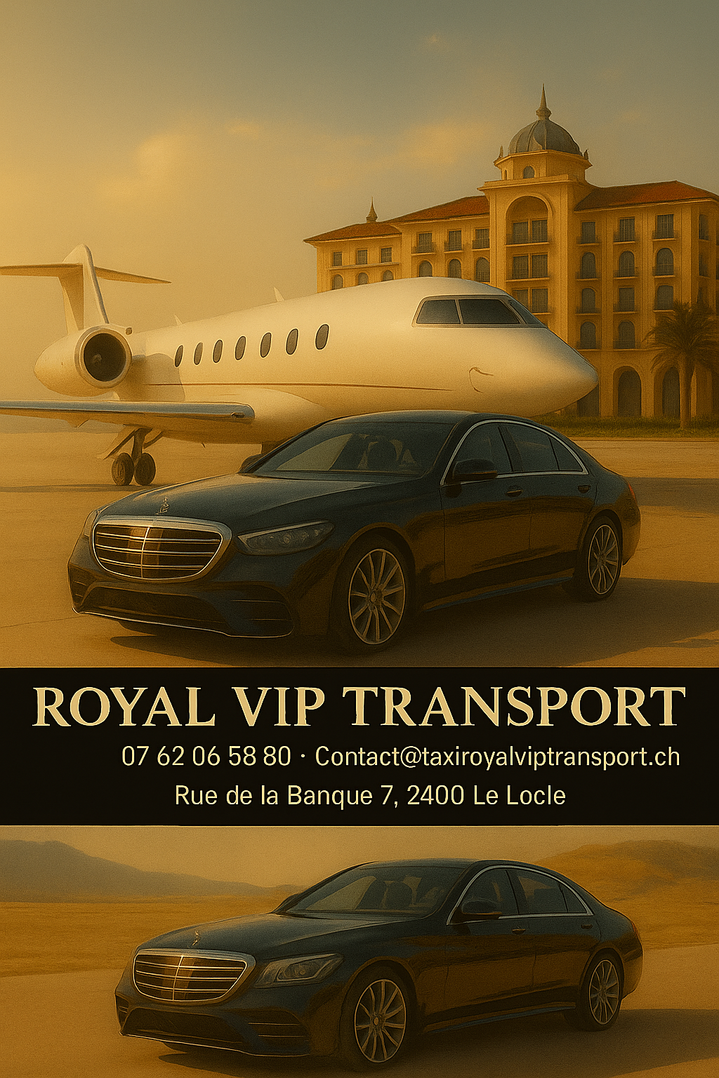 Taxi royal VIP transport – cliquer pour agrandir l’image panoramique