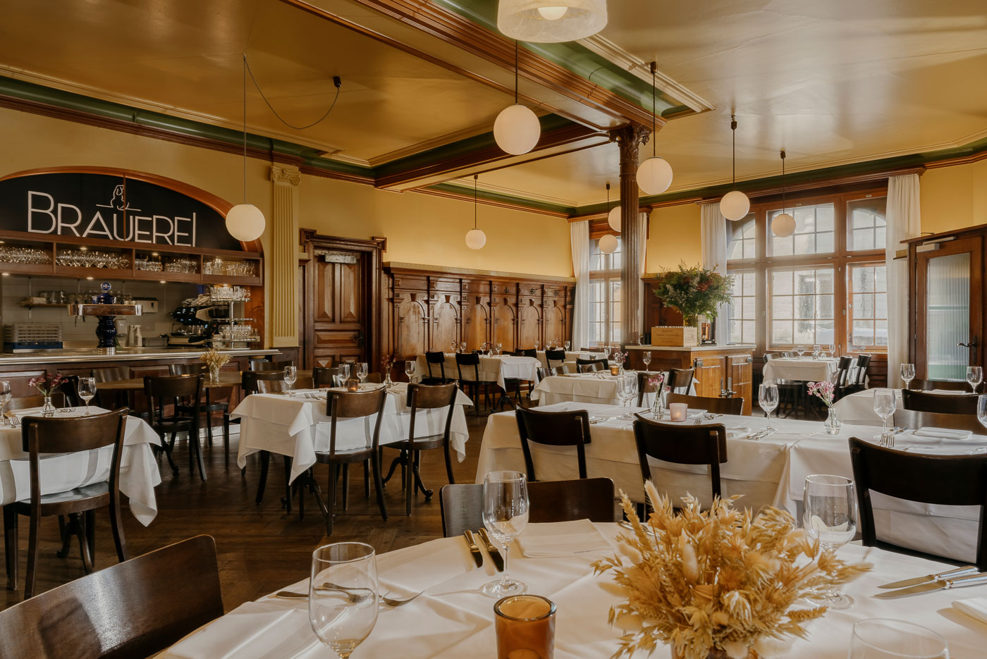 Restaurant Brauerei - Klicken, um das Panorama Bild vergrössert darzustellen