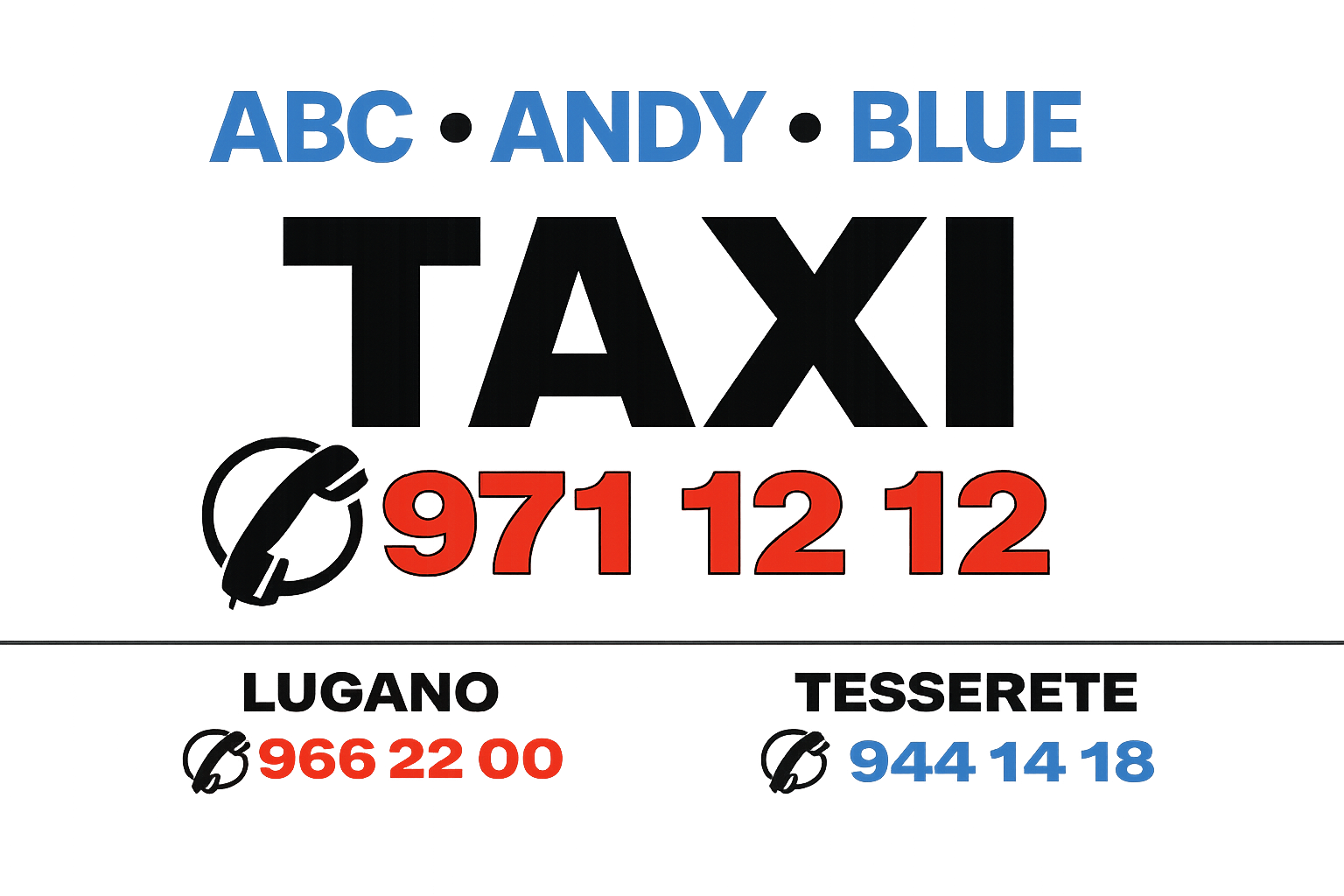 ABC TAXI Lugano | ANDY TAXI Tesserete | BLUE TAXI Lugano logo
