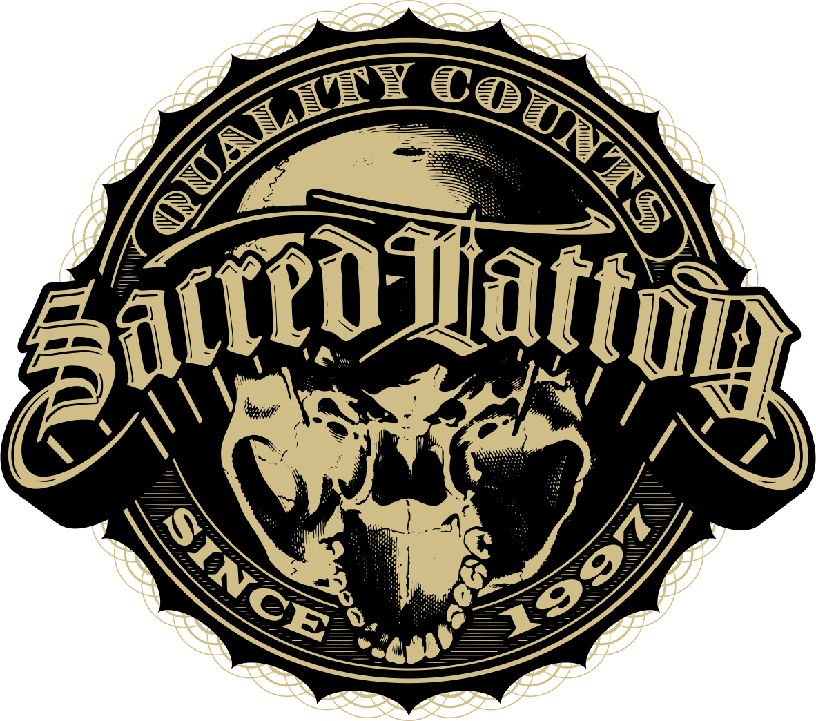 SACRED TATTOO INTERLAKEN, Martin Steiner & Nils Schätzle-Logo