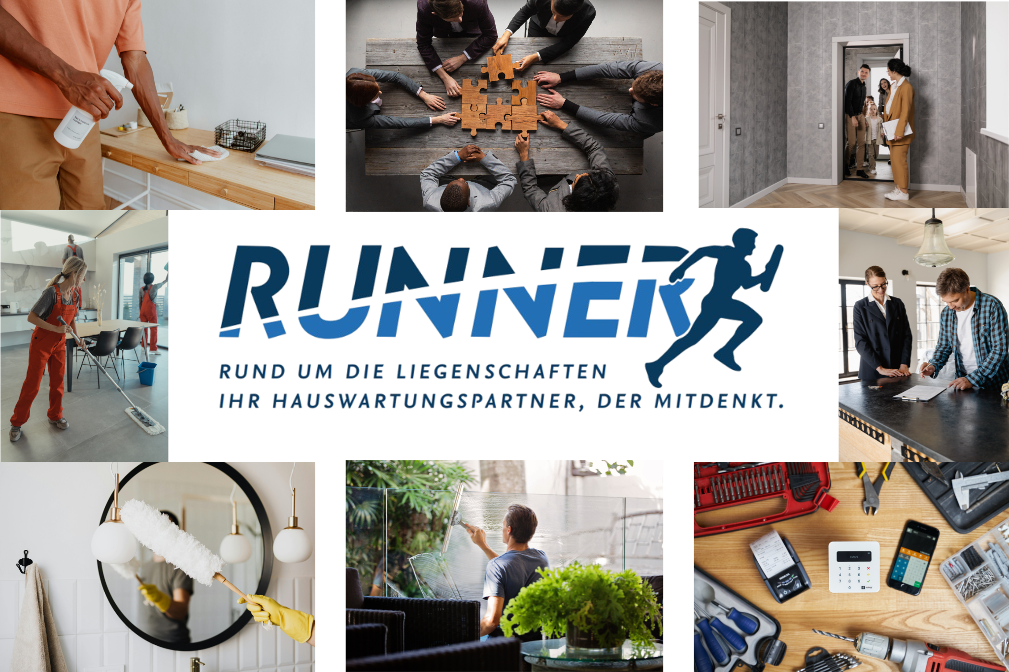 Runner – rund um die Liegenschaften. Ihr Hauswartungspartner, der mitdenkt. logo
